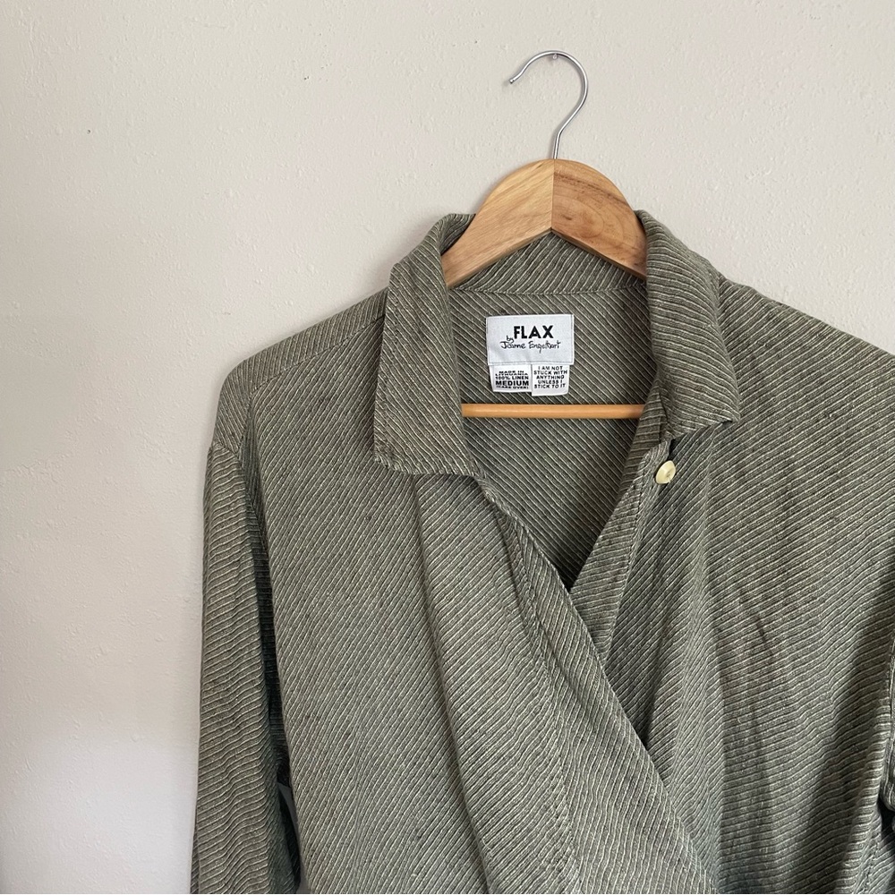 Flax Olive Green Women's Top - Picture 9 of 10